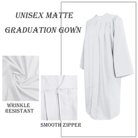 Happy Secret Matte Choir Robes for Church Adults Graduation Gown Baptismal Robes