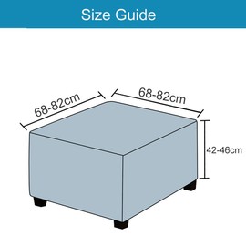 Meigeh Stool Cover Square Pouf Copertura Stool Cover Rectangular Pouf Cover Stool Cover Ottoman Slipcover Khaki