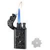 Torch Lighter, Relief Dragon Design Magic Dual Flame Lighter with