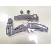 Unbranded Left&Right Boomerang Frame Cover Swingarm Nut Cap For Harley