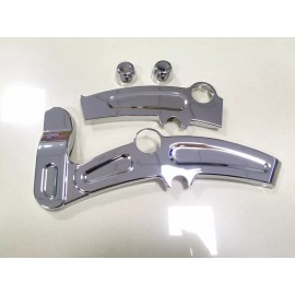 Unbranded Left&Right Boomerang Frame Cover Swingarm Nut Cap For Harley Softail FLSTC FXSTC