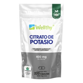 Wellthy Citrato De Potasio 400mg, 220caps