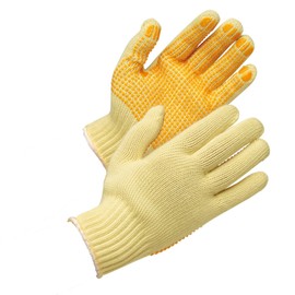[ミドリ安全] 耐切創 手袋 作業用 7ゲージ 厚手 すべり止め付 ケブラー(R) MK100V イエロー フリー 1双