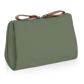 Aucuu Travel Makeup Pouch, Small Makeup Bag, Mini Cosmetic Bag with Compartments, Multifunctional Waterproof Cosmetic Bag, Portable Toiletry Bag, Travel Organizer Bag for Women Girls