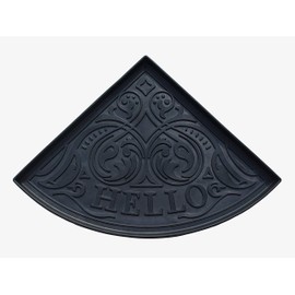 A1HC Heavy Duty Flexible and Durable 100% Rubber Hello Triangle Boot Trays Multi-Purpose for Shoes, Pets, Garden - Mudroom, Entryway, Garage and Scraper Doormat 21.6" X 21.6"