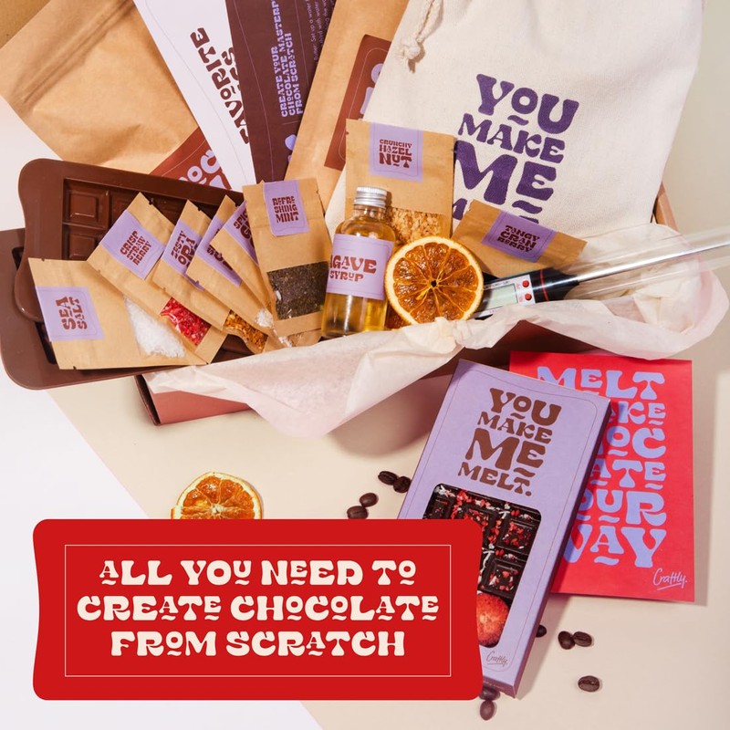Craftly's Chocolate Making Kit: Create Delicious, Natural Chocolate at Home