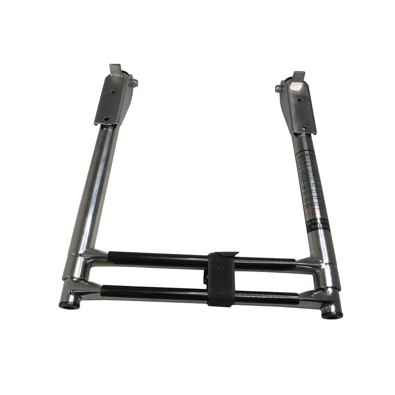 Marine Boat SS 2 Steps TELESCOPING Ladder Over Platform Rubber