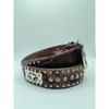 Brown Cow Hide Concho Belt - Size: X-Large