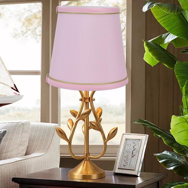 2PCS European Style E14 Lamp Shade Pink Lampshade for Chandelier