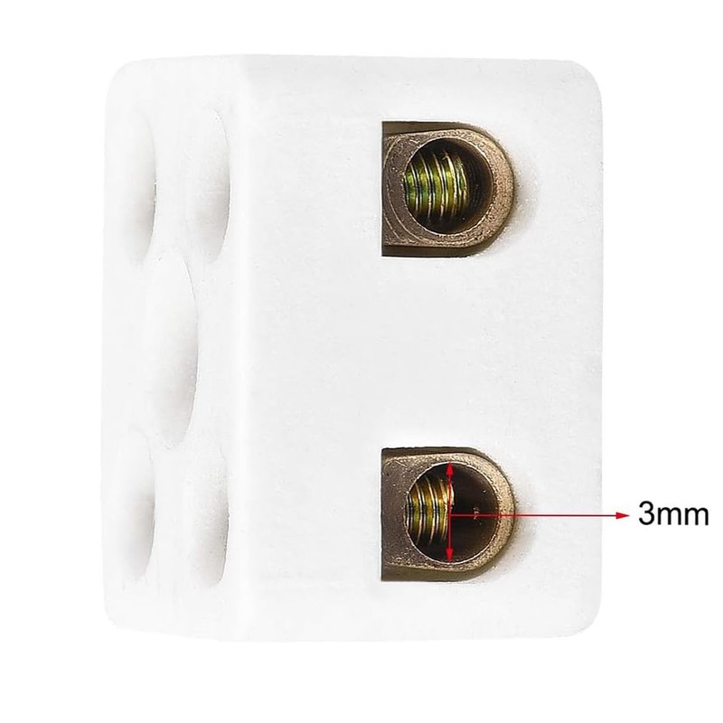 BOXONLY 2 Way High Temp Wire Connectors,Ceramic Connector for Wiring,21.5x19.5x14.2mm,10pcs