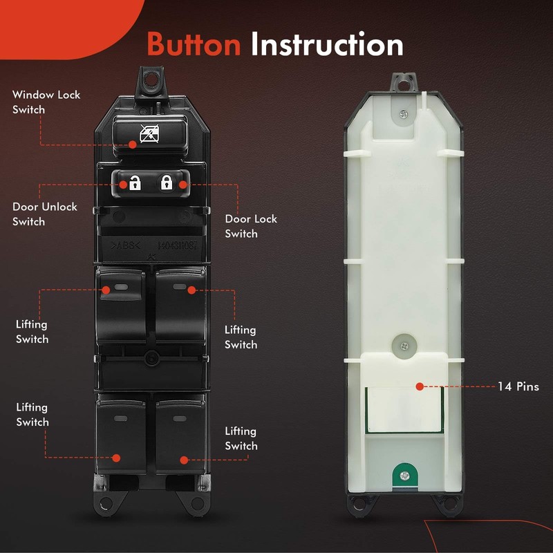 A-Premium Master Power Window Switch Compatible with Lexus ES350 ES300h