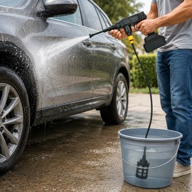 3/8-Inch Water Inlet Hose for Cordless Car Washers – Flexible 5M–20M Suction Line for Vehicle & Home Cleaning