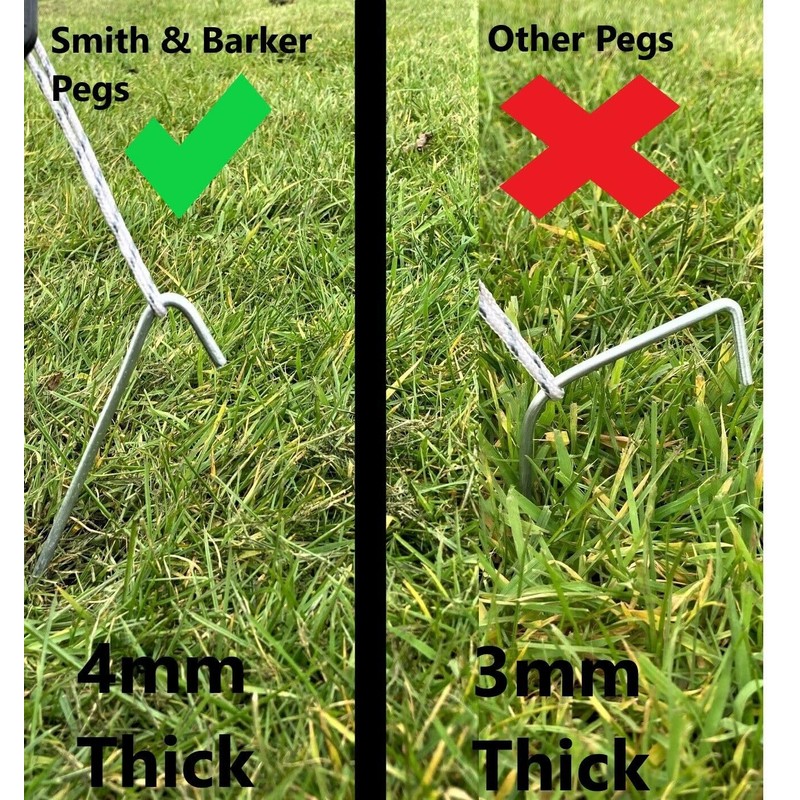 Smith & Barker Premium Tent Pegs Galvanised Steel 150 x