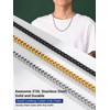 Stainless Steel Cuban Link Chain Necklace Trendy Women Men Jewelry