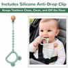 3-Pack Baby Teething Toys with Anti-Drop Clip, Infant Silicone Teether