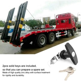 Ejoyous Garage Door Locks T Handle, Caravan Locks and Keys Trailer Hitch Lock Cam Lock Motorhome Locker Door Lock Swing Knob for Drawer Cabinet Door Cupboard Mail Box Lock (Black)