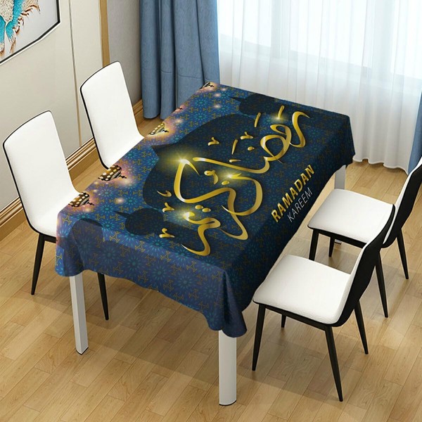 UMIRIKO Tablecloths Rectangle Ramadan Kareem Eid Al Adha Mubarak Muslim