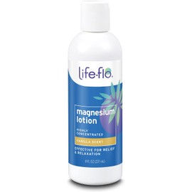 Life-flo Magnesium Lotion, Vanilla Scent - Relief and Relaxation with Magnesium Chloride from The Zechstein Seabed - Dermatologist Tested, Hypoallergenic, 60-Day Guarantee, Not Tested on Animals, 8oz