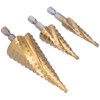 3Pcs Hex Shank Step Drill Bit High Speed Steel Sturdy