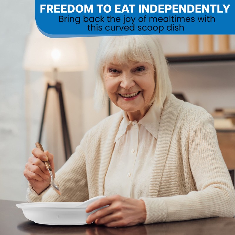 Providence Spillproof 9" Scoop Plate High-Low Adaptive Bowl - Dish