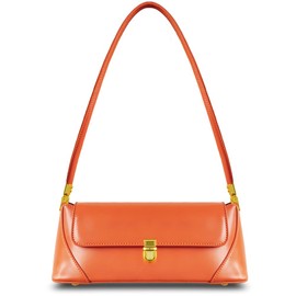 cuiab Women's Handbag, Orange Shoulder Bag, Vintage Style, Small Capacity, Perfect for Daily Commuting