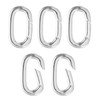 PATIKIL Spring Oval Clip Pendant Clasp, 5Pcs Spring Ring Buckle