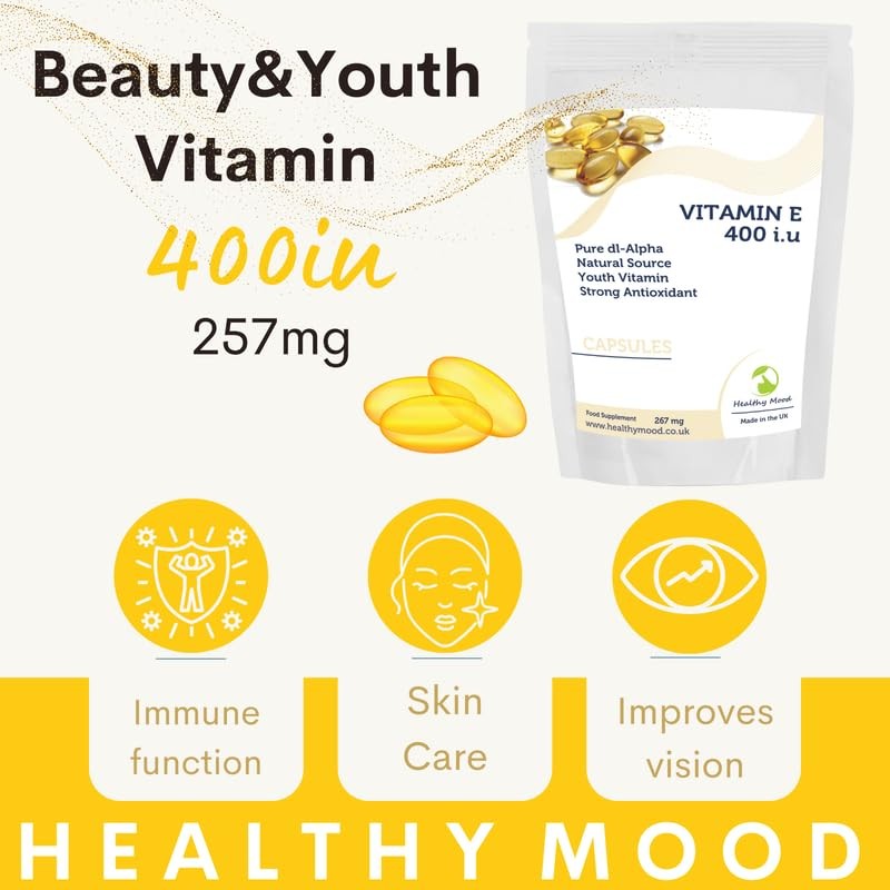 Vitamin E 267mg 400iu Antioxidant 250 Capsules