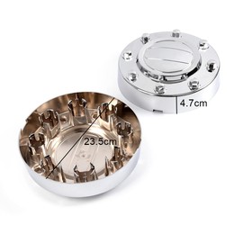 GRAND ORANGE Front Alcoa Alloy Wheel Center Caps 1-TON Dually Compatible with Dodge RAM 3500 2011-2016 2012 2013 2014 2015