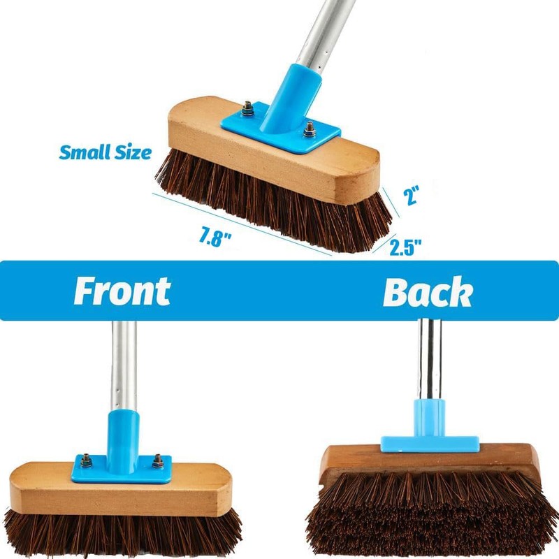 YONILL Heavy Duty Deck Brush with Long Handle - 60"