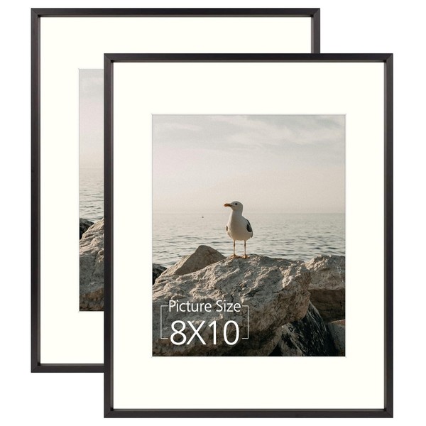 Mat Board Center, 11x14 Aluminum Picture Frame - Displays 8x10