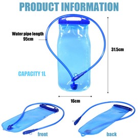 DKDDSSS Hydration Bladder, Water Bladder, Water Reservoir, Hydration Pack, Hydration Bag, 1L Leak Proof Water Bladder, Water Bag BPA Free, Leak Proof Water Reservoir for Running Cycling Hiking Camping