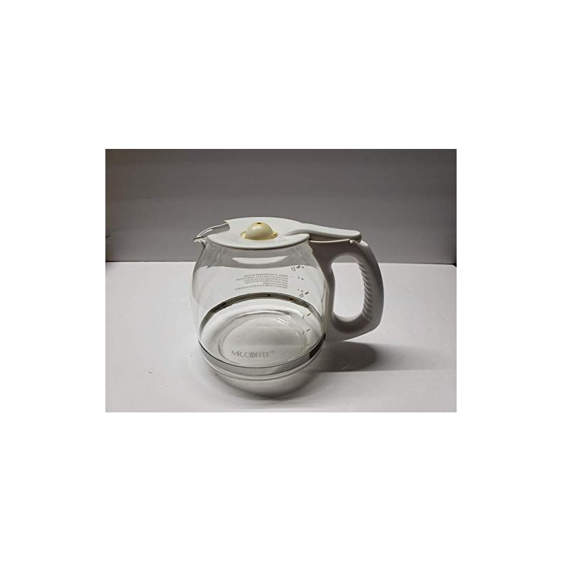 Mr. Coffee Replacement 12-Cup Glass Carafe, White -