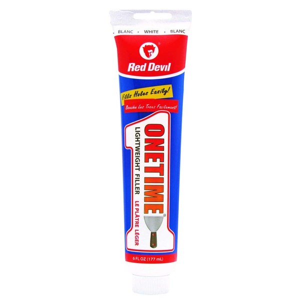 Red Devil 0545 ONETIME Lightweight Spackling, 6 Oz. Squeeze Tube, Pack of 1, White, 6 Fl Oz