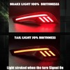 PGONE Red LED Rear Bumper Reflectors Fog Brake Tail Light