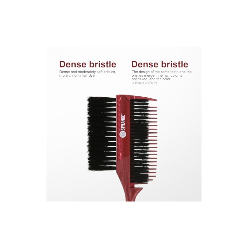 3 Pieces Hair Dye Brush Comb Set, Double Head Hair