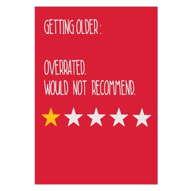 Sorted, Birthday Card, Getting Older: Overrated, Would Not Recommend! Birthday Card, Funny Birthday Card for Him/Her