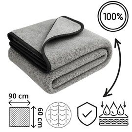 Toalla Secado de Microfibra Grande 90 X 60 cm Extra Suave No Raya el Auto o Moto para Lavado o Secado Automotriz
