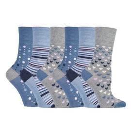 6 pairs Gentle Grip Loose Top Non Binding Elastic Bamboo Socks UK 4-8 EUR 37-42 (RM35)