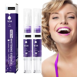 Charmcare Teeth Whitening Gels Pen 2 PCS,Remove Stains Effective Painless Insensitive Fresh Fragrance, Travel/Dating-Friendly Color Correcting for Tooth Stain Removal