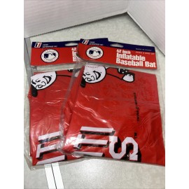Vintage 42 Inch Inflatable Baseball Bats Cincinnati Reds 1998 New Lot Of 2