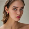 Small Square Hoop Earrings for Women Trendy 14k Gold Plated