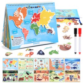 WethCorp Learning Toys for 3-8 Geography Busy Book Sensory Toys for Boys 3-6 Learning Toys for Kids Boys 4-9 Preschool Learning Activities 3-8 Year Old Girls Travel Toys for Girls and Boys Ages 5-7