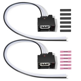 RED WOLF 2PCS Front Turn Signal Light Connector Plug Harness for 2007-2018 Jeep Wrangler JK Replacement for OE 68065016AB Front Light Pigtail Turn Signal Wire Harness Pure Copper