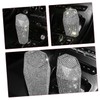 FUNOMOCYA Mini Rhinestone Car Trash Can Lid Cute Decorative Vehicle