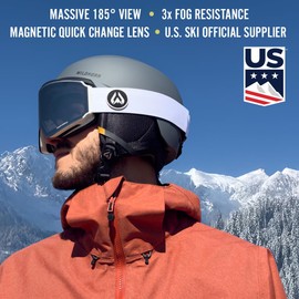 Wildhorn Roca Ski Goggles Men Women Anti-Fog/Scratch 100% UV-Magnetic Lens-Snowboard Snow Goggles Men Women Adult