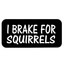 ThatLilCabin - I Break for Squirrels AS579 8" Sticker Decal