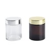 4 Pack 100g 3.4 oz Clear Glass Jars with Lids,Round