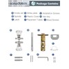 SORWDUERM 1 Pack Crystal Door Knobs Nickel Door Knob Brushed