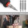 50mm Magnetic Square Head Screwdriver Bits with 1/4 Inch Hex