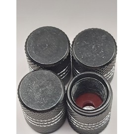 Unbranded Set of 8 Black Tire Valve Stem Caps For Car, Standard Fitting #85